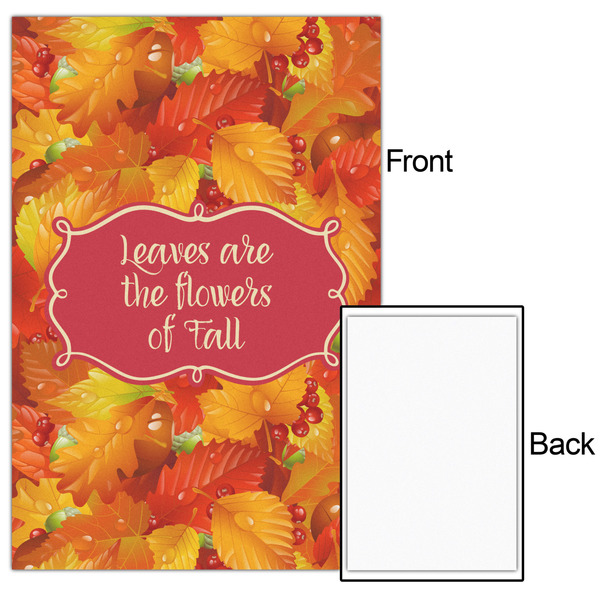 Fall Leaves 24x36 - Matte Poster - Front & Back