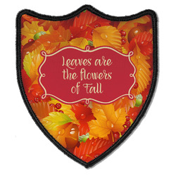 Fall Leaves Iron On Shield Patch B