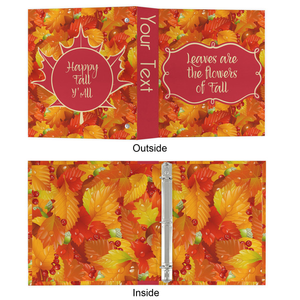 Fall Leaves 3 Ring Binders - Full Wrap - 1" - APPROVAL