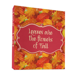 Fall Leaves 3 Ring Binder - Full Wrap - 1"