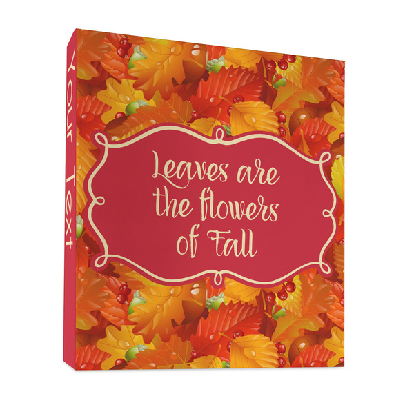 Custom Fall Leaves 3 Ring Binder - Full Wrap - 1"