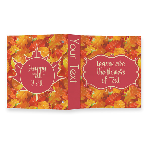 Fall Leaves 3 Ring Binders - Full Wrap - 1" - OPEN OUTSIDE
