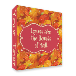Fall Leaves 3 Ring Binder - Full Wrap