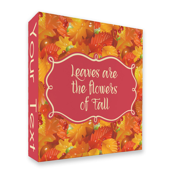 Custom Fall Leaves 3 Ring Binder - Full Wrap - 2"