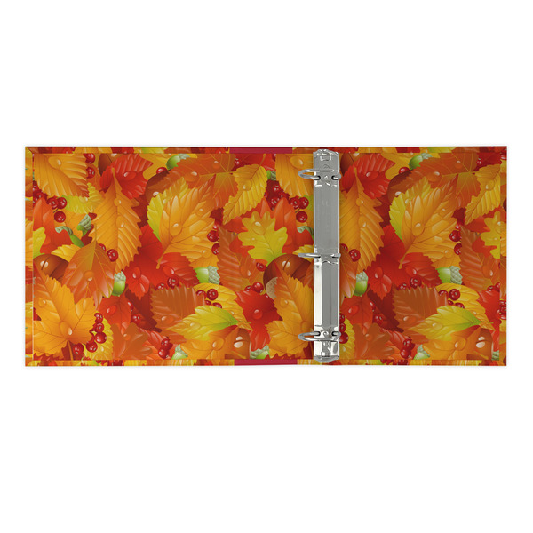 Fall Leaves 3 Ring Binders - Full Wrap - 2" - OPEN INSIDE