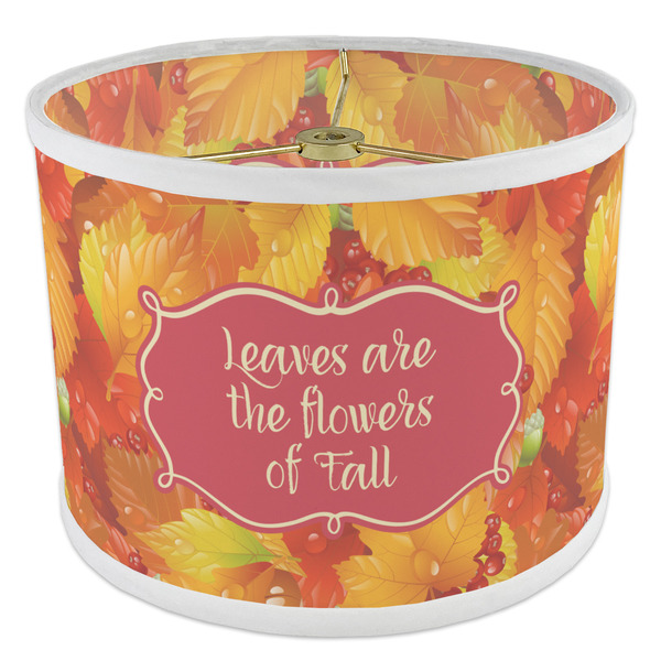 Fall Leaves 8" Drum Lampshade - ANGLE Poly-Film