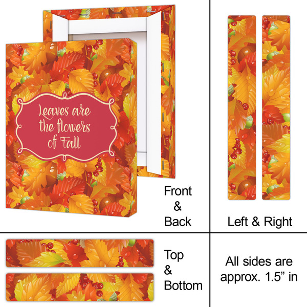 Fall Leaves 8x10 - Canvas Print - Approval