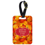 Fall Leaves Metal Luggage Tag