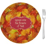 Fall Leaves 8" Glass Appetizer / Dessert Plates - Single or Set