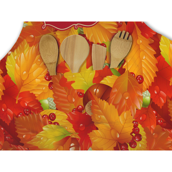 Fall Leaves Apron - Pocket Detail with Props