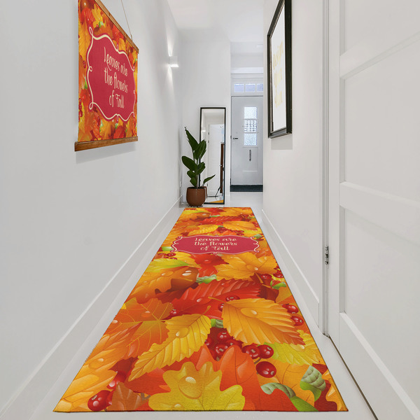 Fall Leaves Area Rug Sizes - In Context (vertical)