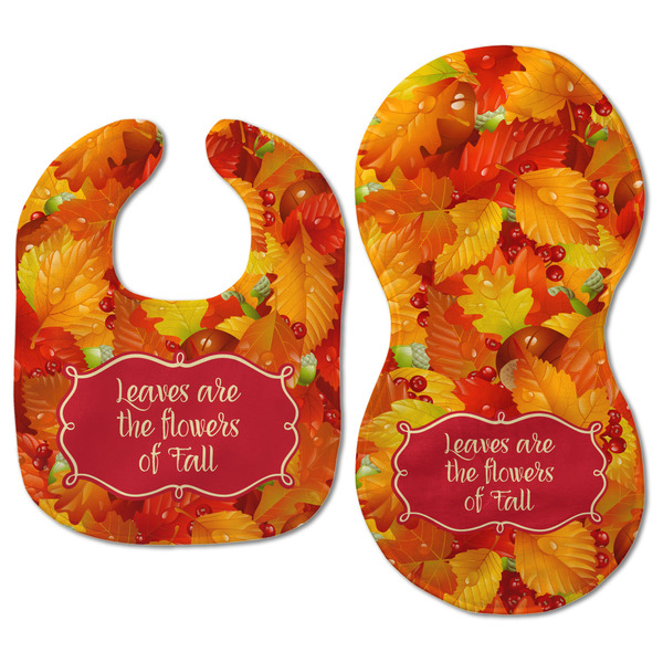 Fall Leaves Baby Bib & Burp Set - Approval (new bib & burp)