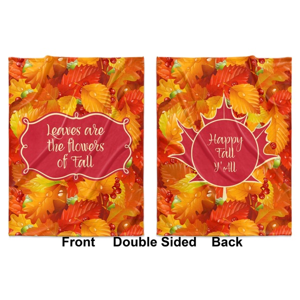 Fall Leaves Baby Blanket (Double Sided - Printed Front and Back)