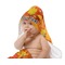 Fall Leaves Baby Hooded Towel on Child