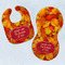 Fall Leaves Baby Bib & Burp Set