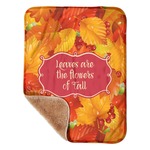 Fall Leaves Sherpa Baby Blanket - 30" x 40" (Personalized)