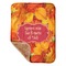 Fall Leaves Baby Sherpa Blanket - Corner Showing Soft
