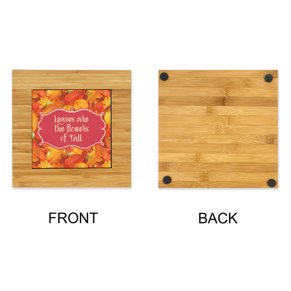 Fall Leaves Bamboo Trivet with 6" Tile - APPROVAL