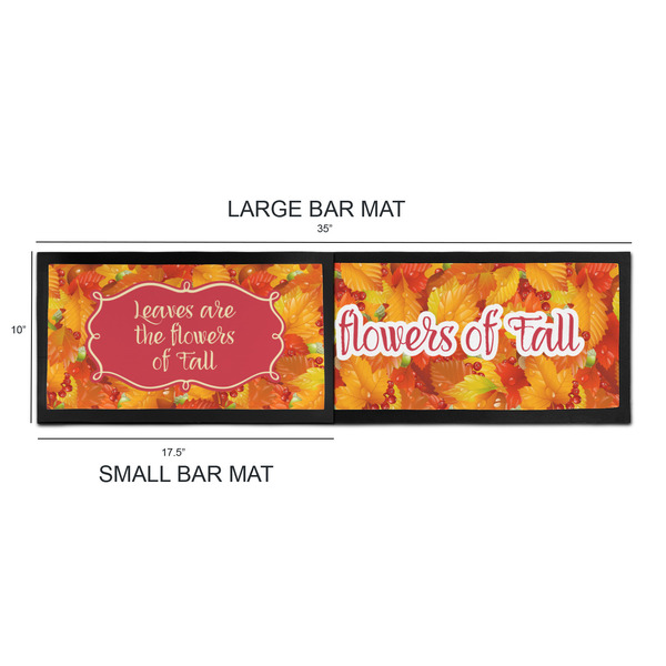 Fall Leaves Bar Mats - Sizing Chart