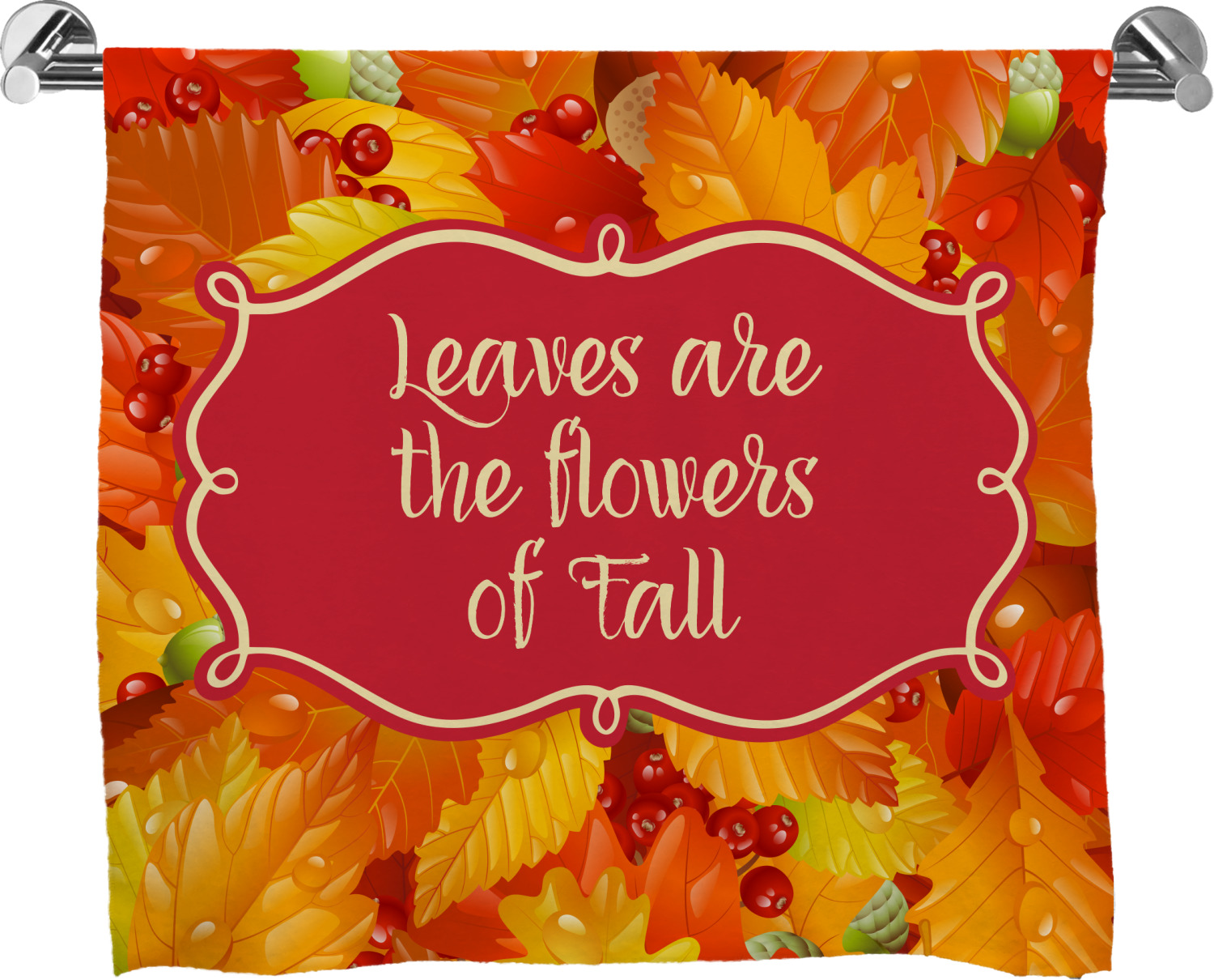 Custom Fall Leaves Bath Towel YouCustomizeIt