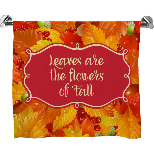 Custom Fall Leaves Bath Towel