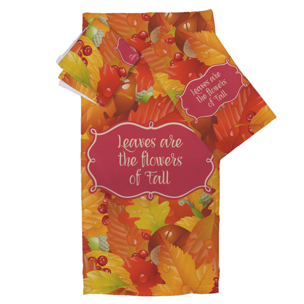 Custom Fall Leaves Bath Towel Set - 3 Pcs