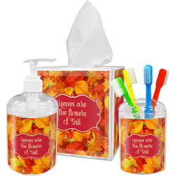 Fall Leaves Acrylic Bathroom Accessories Set
