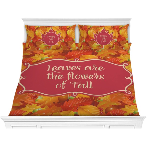 Custom Fall Leaves Comforter Set - King