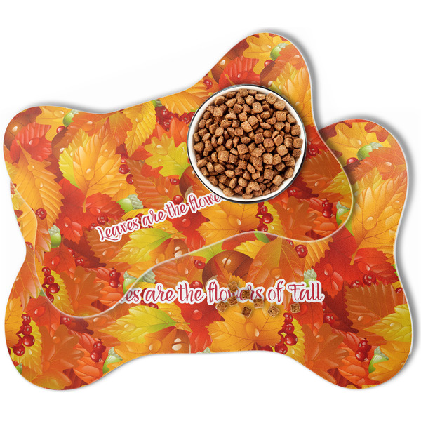 Fall Leaves Bone Shaped Dog Mats - MAIN