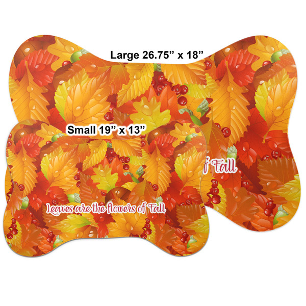 Fall Leaves Bone Shaped Mat Comparison