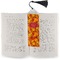 Fall Leaves Bookmark with tassel - In book