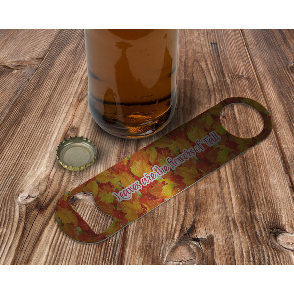 Fall Leaves Bottle Opener - In Use