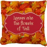Fall Leaves Faux-Linen Throw Pillow 18"