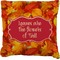 Fall Leaves Faux-Linen Throw Pillow 20"