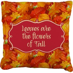 Fall Leaves Faux-Linen Throw Pillow 26"