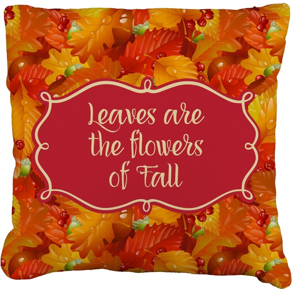 Custom Fall Leaves Faux-Linen Throw Pillow 26"