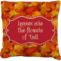 Fall Leaves Faux-Linen Throw Pillow
