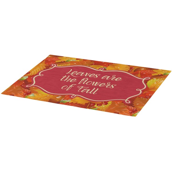 Fall Leaves Burlap Placemat (Angle View)