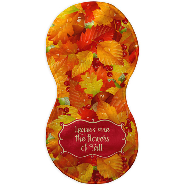 Fall Leaves Burp Peanut Shaped Flat
