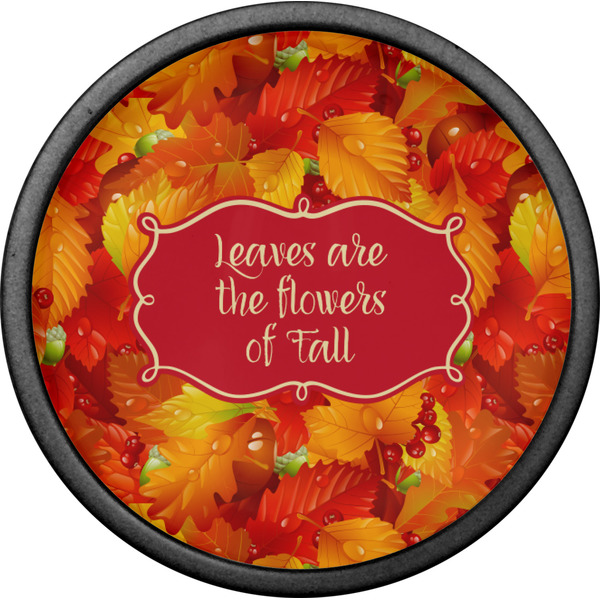 Fall Leaves Cabinet Knob - Black - Front