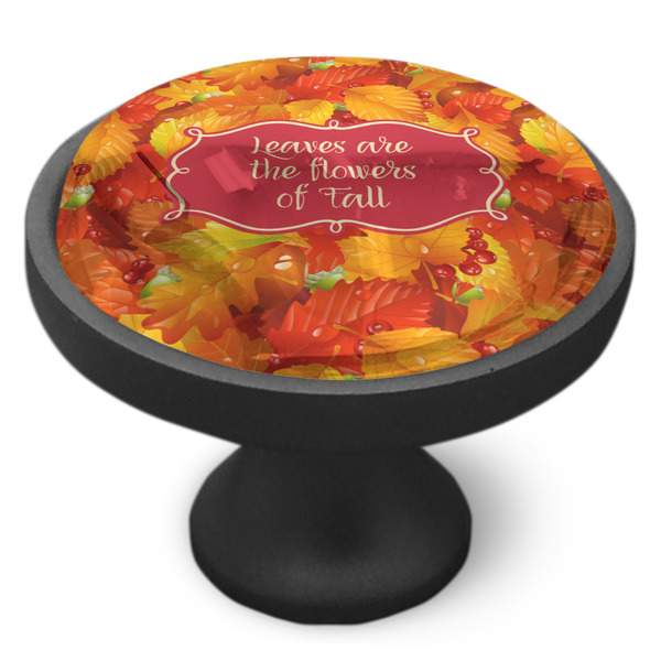 Fall Leaves Cabinet Knob - Black - Side