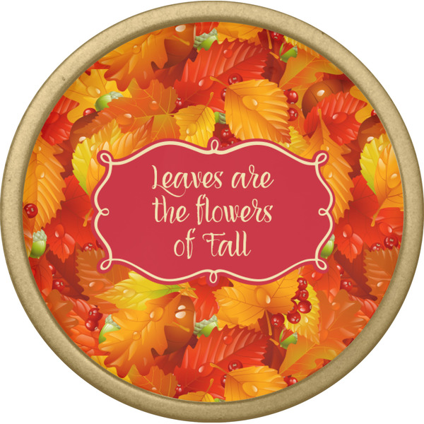 Fall Leaves Cabinet Knob - Gold - Front