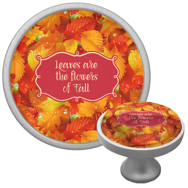 Fall Leaves Cabinet Knob - Nickel - Multi Angle