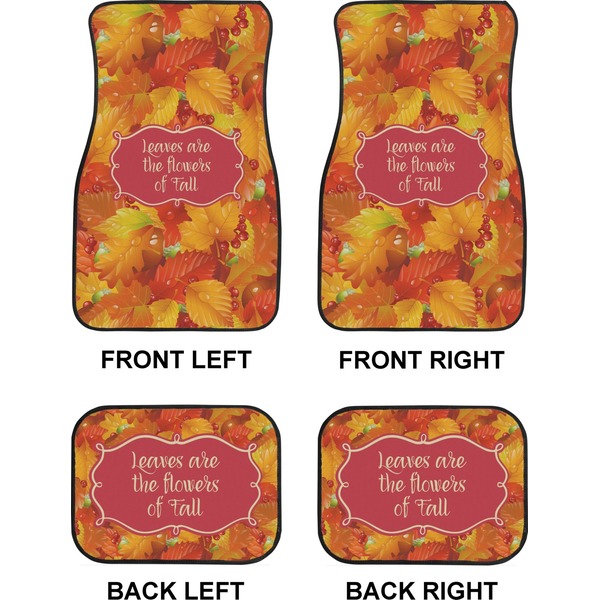 Fall Leaves Car Floor Mats Set (2F + 2B)