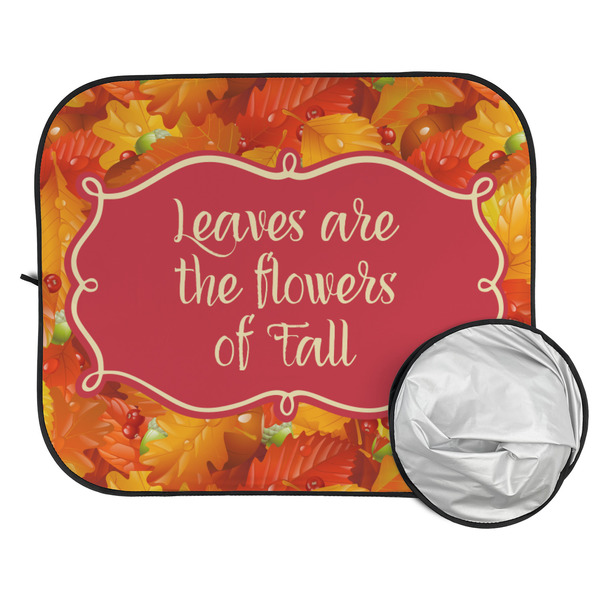 Fall Leaves Car Sun Shades - FOLDED & UNFOLDED
