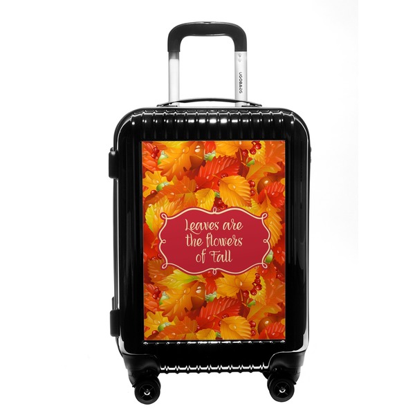 Custom Fall Leaves Carry On Hard Shell Suitcase