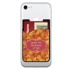 Fall Leaves 2-in-1 Cell Phone Credit Card Holder & Screen Cleaner