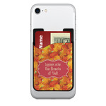 Fall Leaves 2-in-1 Cell Phone Credit Card Holder & Screen Cleaner