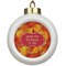 Fall Leaves Ceramic Ball Ornament