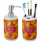 Fall Leaves Ceramic Bathroom Accessories Set